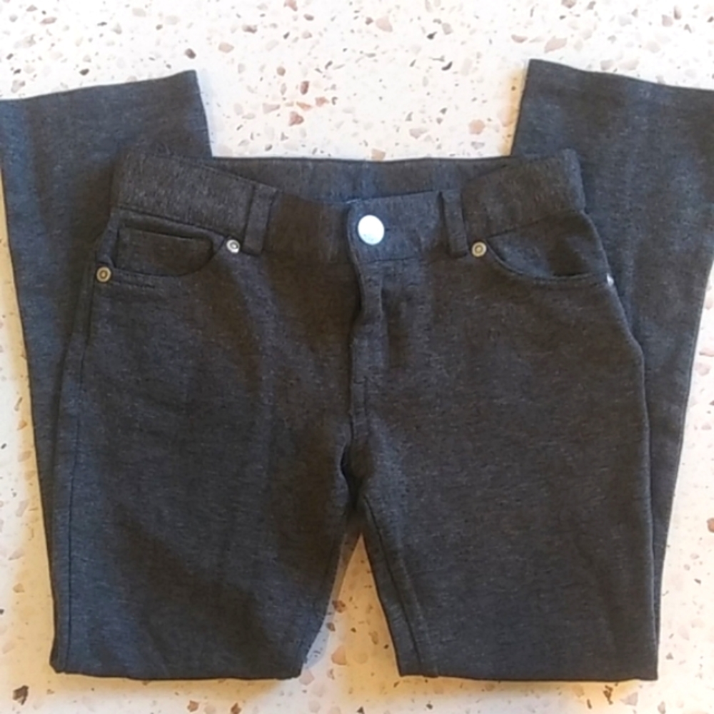 Dark Grey Heather Knit Stretch Jeans | S (6-6X)